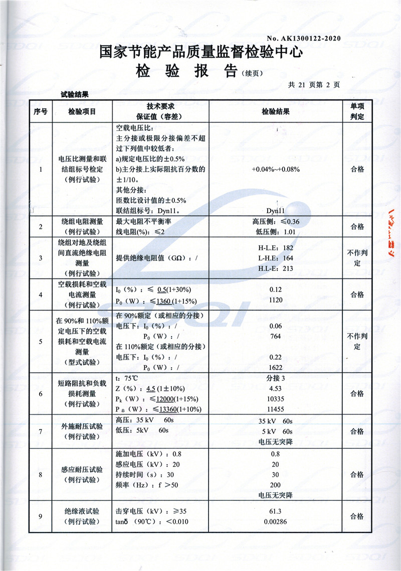 高低压试验报告-S11-1250荥经荥经荥经油浸式变压器-2.jpg